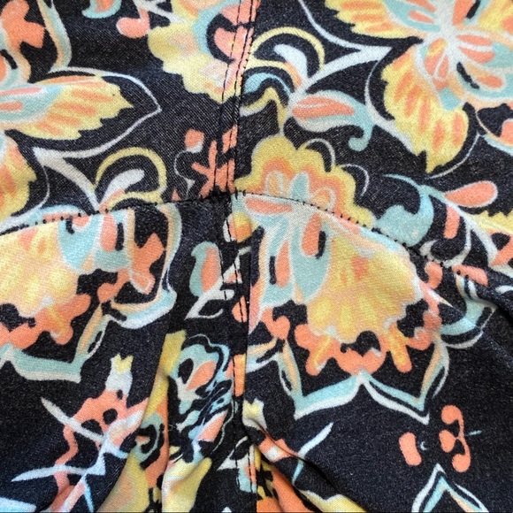 LuLaRoe Pastel Psychedelic 70s Vibes Floral OS Leggings - Picture 10 of 12
